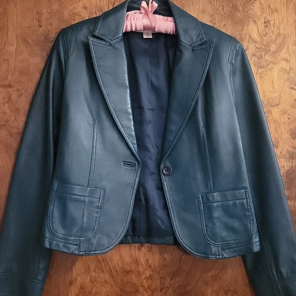 Teal Buttery Soft Leather Jacket Small - Picture 5 of 7